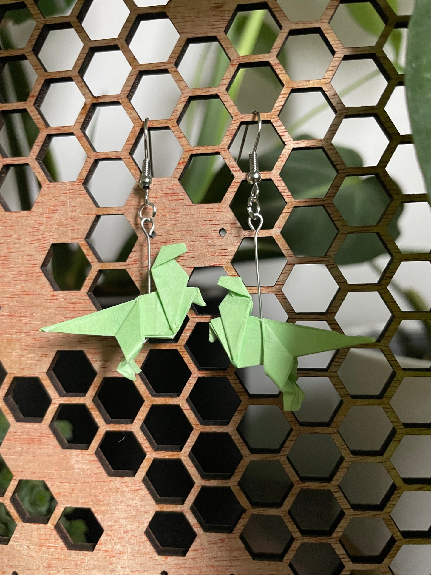 Origami T Rex Earrings