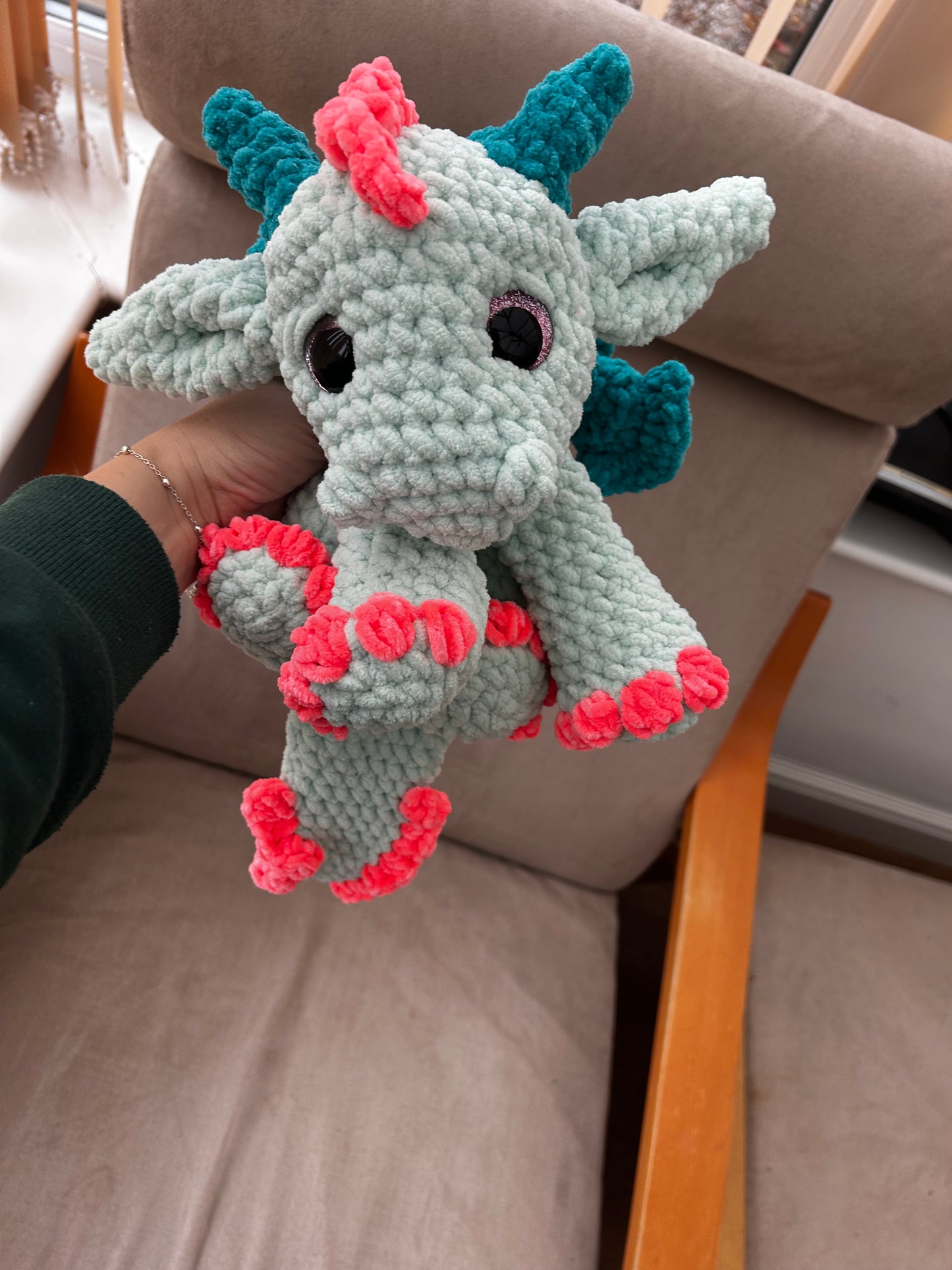 Handmade Crochet Cato Dragon Plush