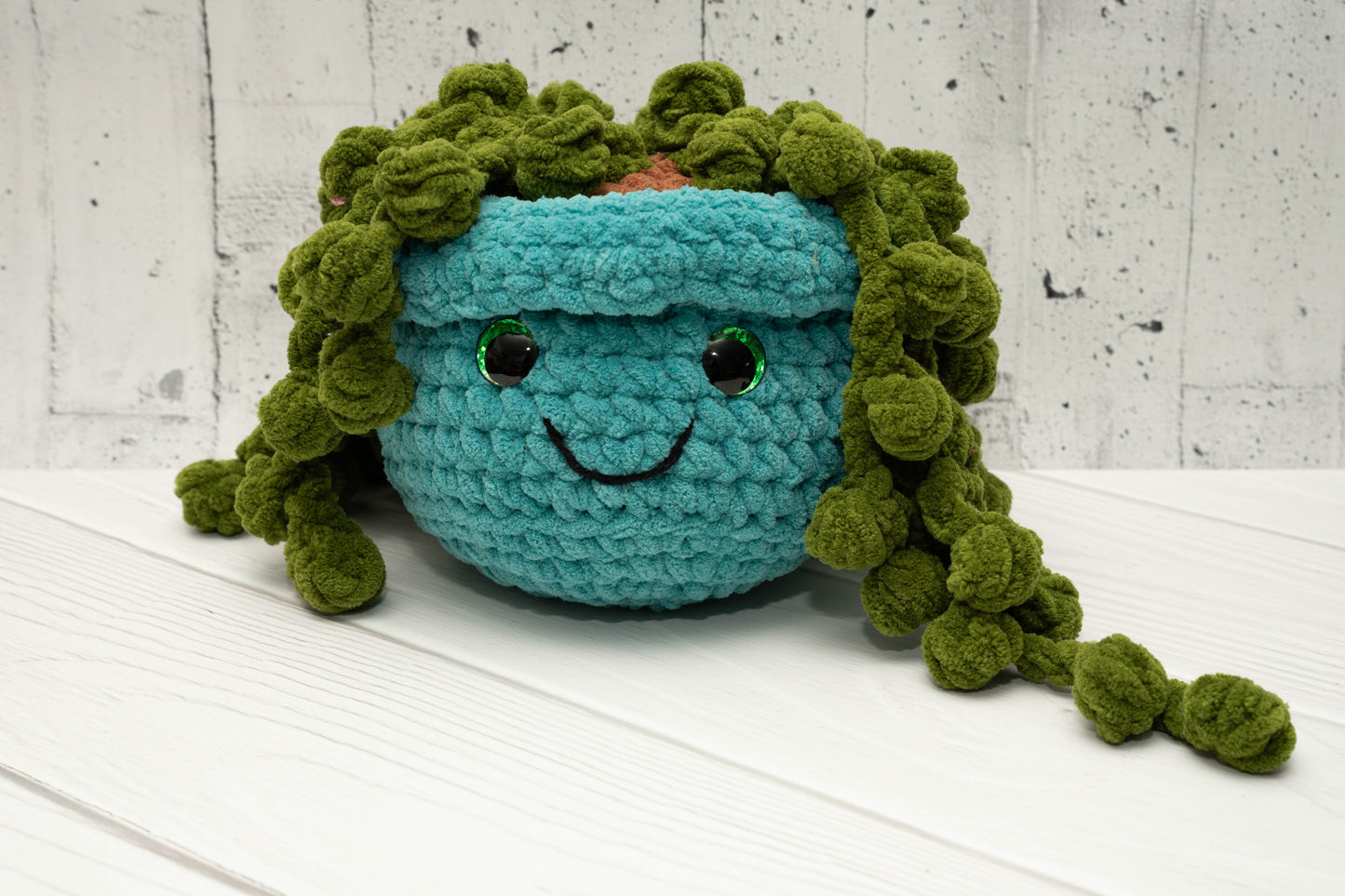 Handmade Crochet String of Pearls Plushie - Adorable Plant Lover's Decor