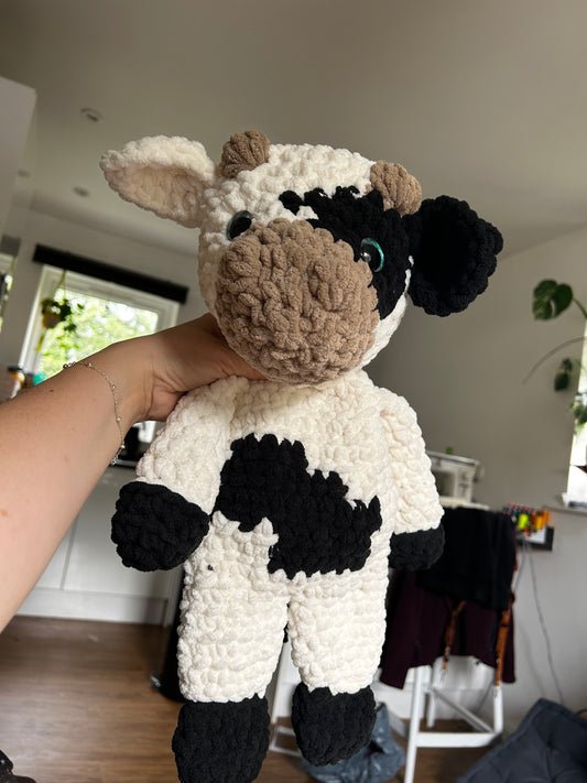 Handmade Crochet Cow Snuggler – Soft and Cuddly Comfort