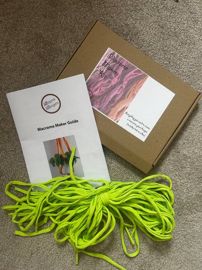 Macrame Plant Hanger Kit - Sustainable T-Shirt Yarn | DIY Craft Kit with Video Instructions