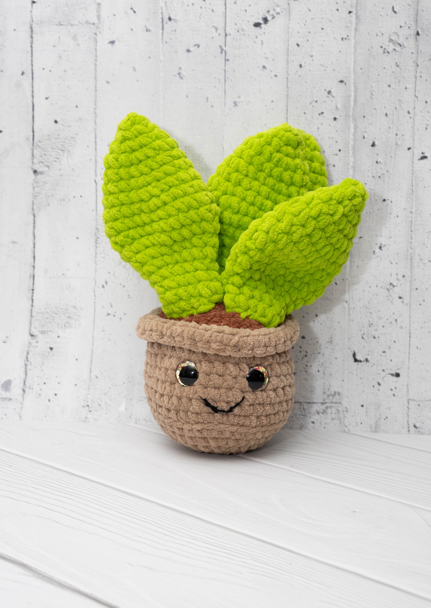 Handmade Crochet Snake Plant Plushie - Cute Decor for Plant Lovers