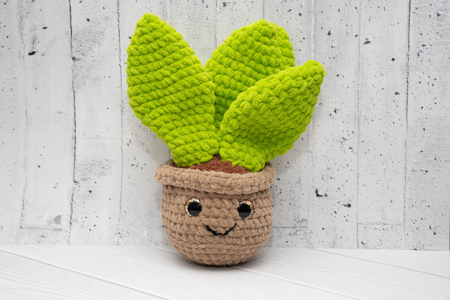 Handmade Crochet Snake Plant Plushie - Cute Decor for Plant Lovers