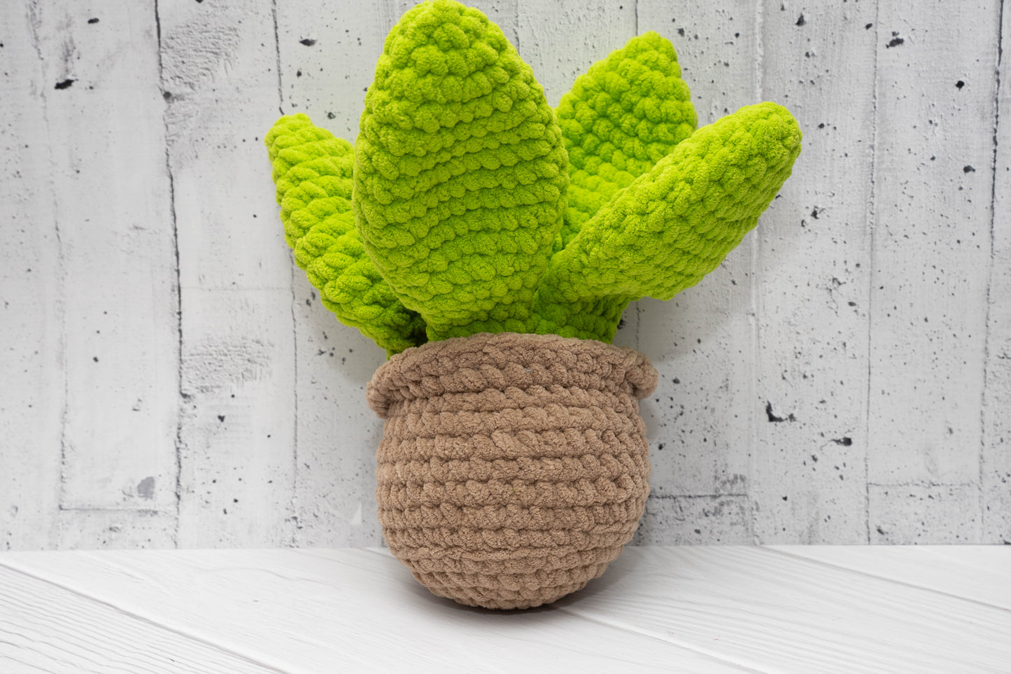 Handmade Crochet Snake Plant Plushie - Cute Decor for Plant Lovers