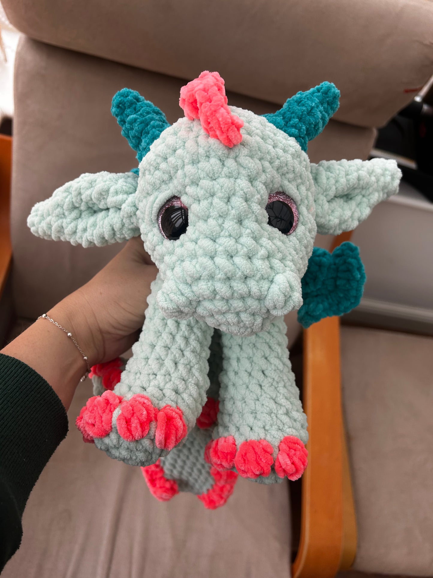 Handmade Crochet Cato Dragon Plush