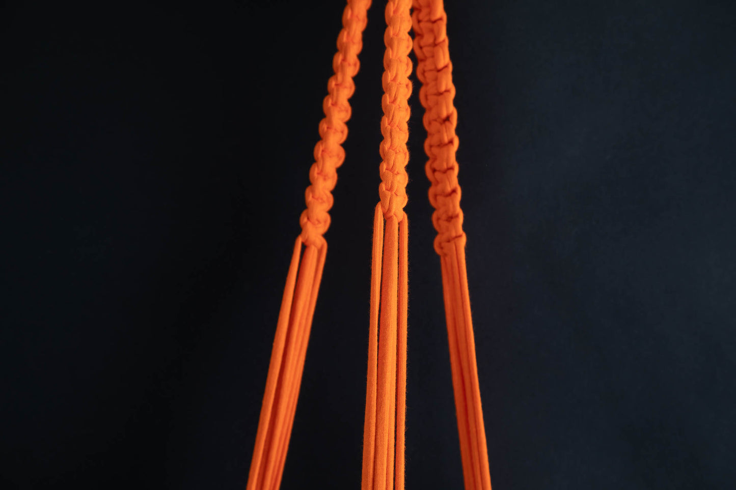 Buy Online Premium Quality and Beautiful Orange Long Macrame Plant Hanger - Hotpinkhangers