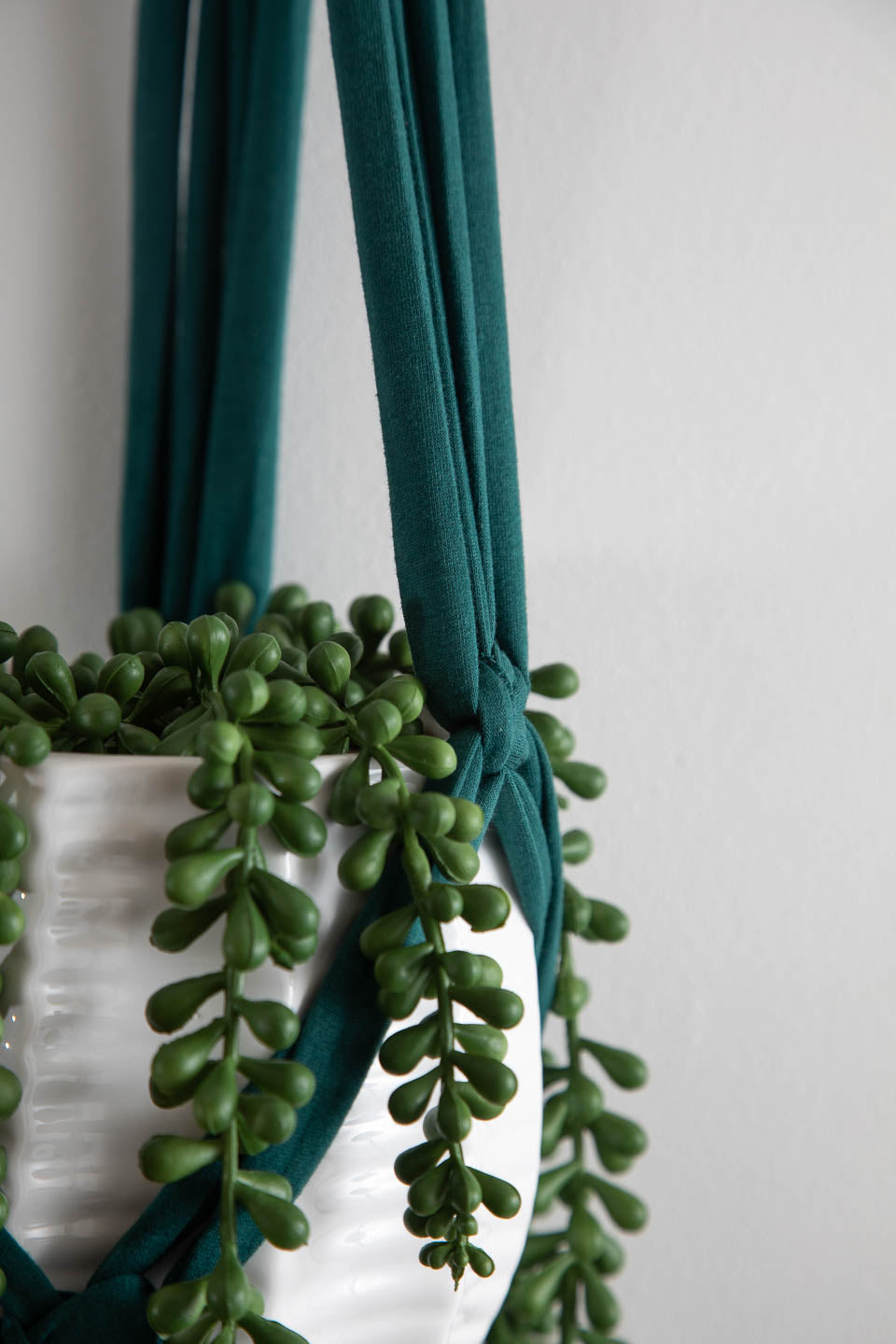 Buy Online Premium Quality and Beautiful Chunky Deep Emerald  Macrame Plant Hanger - Hotpinkhangers