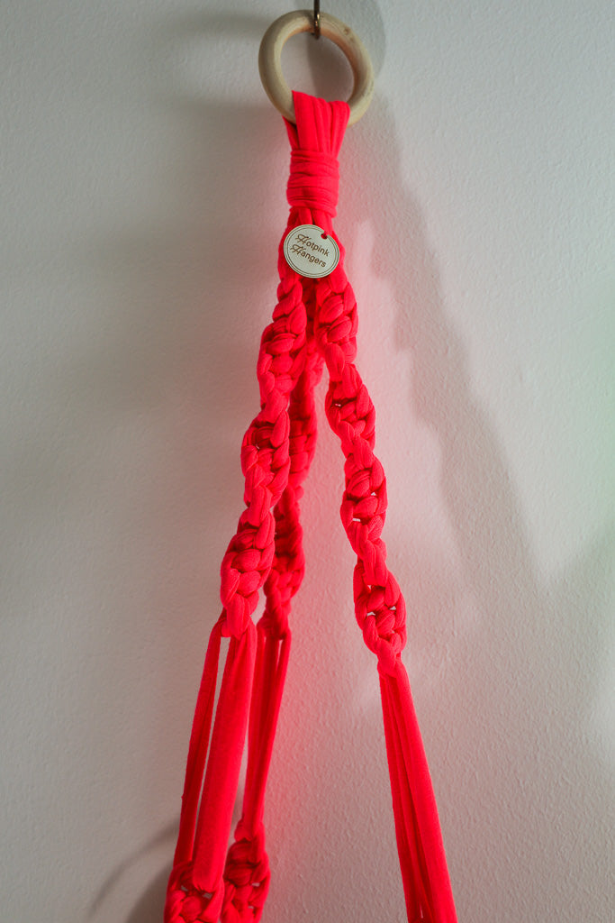 Buy Online Premium Quality and Beautiful Macrame Plant  Hanger -Neon Pink Limited Collection - Hotpinkhangers