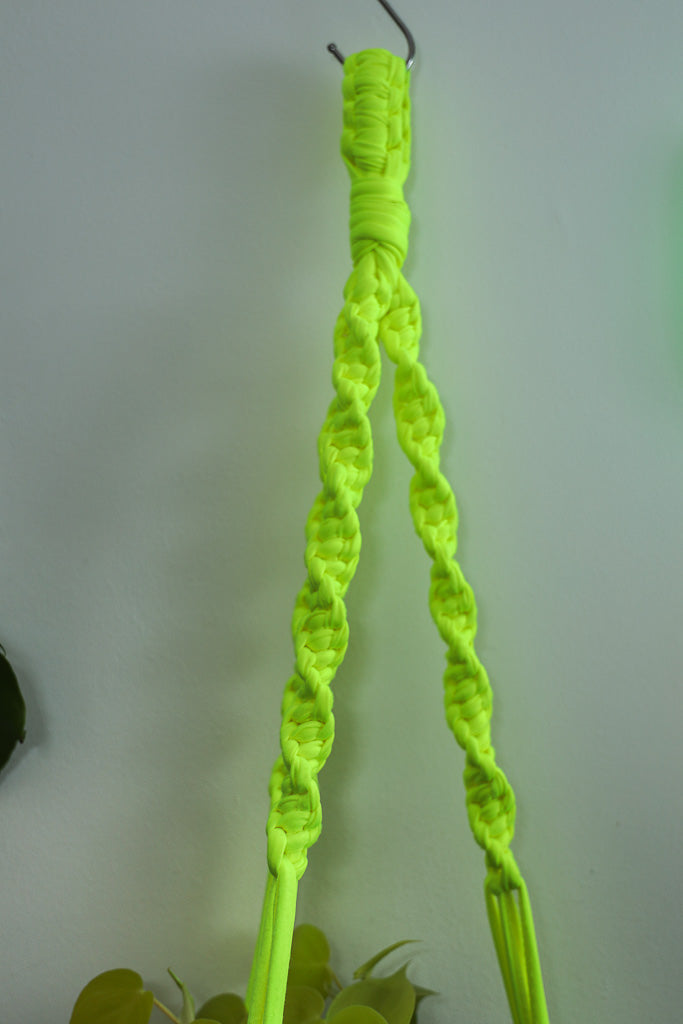 Buy Online Premium Quality and Beautiful Macrame Plant  Hanger -Neon Yellow Limited Collection - Hotpinkhangers