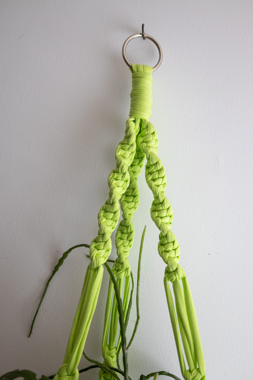 Macrame Plant Hanger Chunky Neon Green