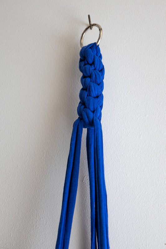 Macrame Hanger Twisted Royal Blue